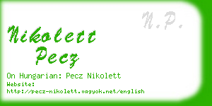 nikolett pecz business card